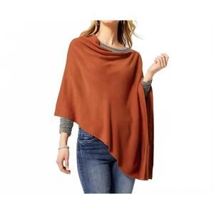 NEW COCO + CARMEN asymmetrical lightweight poncho in rust